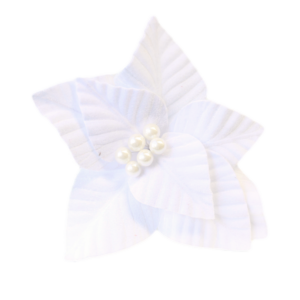 POINSETTIA - WHITE W/PEARL BALL STAMEN