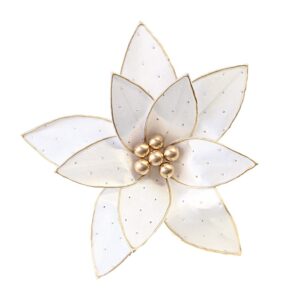 POINSETTIA - PALE CREAM W/GOLD BALL STAMEN