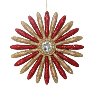 STARBURST - RED/GOLD W/ DIAMANTE - 11CM