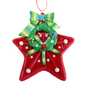 C/DOUGH RED STAR W/WREATH