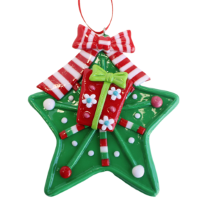 C/DOUGH GREEN STAR W/WREATH