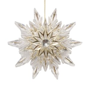 STARBURST W/DIAMANTE 12 CM- CLEAR GOLD