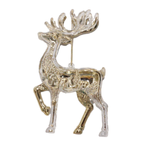 GOLD REINDEER STANDING 16CM