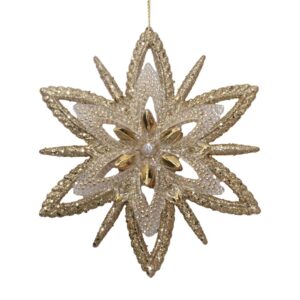 STARBURST DOUBLE SIDED 13CM- CLEAR GOLD