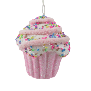 PINK CUP CAKE W/SPRINKLE ICING