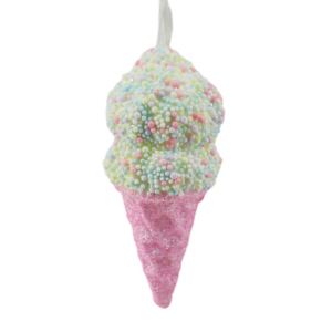 ICE CREAM W/ PINK CONE & SPRINKLES