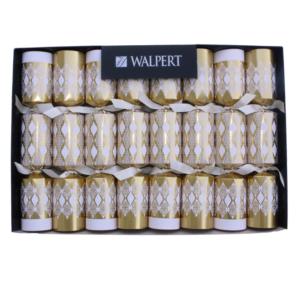 CRACKER - WHITE & GOLD ELEGANCE 11IN X 8