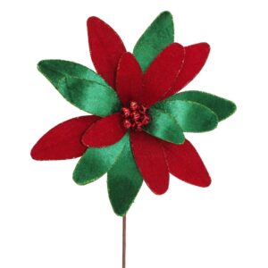 POINSETTIA - RED & GREEN - D28