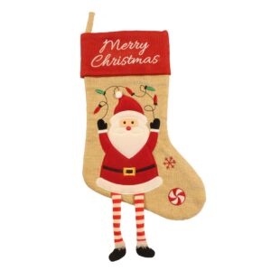 STOCKING - SANTA W/DANGLING LEGS - 18 IN