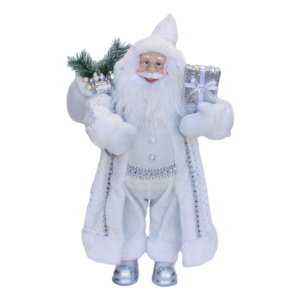 24 INCH SANTA - GREY & WHITE W/GIFT BAG