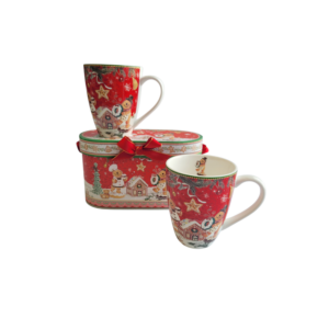 Tall Ceramic Mug set - Gingerbread